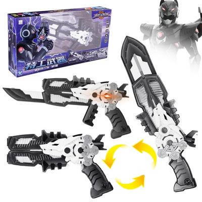 Three Mode Mini Force Transformation Sword Toys With Sound And Light Action Figures Miniforce X Deformation Weapon Gun Toy