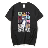 Taylor The Eras Tour เสื้อยืดชื่อเสียงระดับโลก2023ทัวร์เสื้อยืดฮาราจูกุผ้าฝ้ายแขนสั้นผู้ชายผู้หญิงขนาดใหญ่