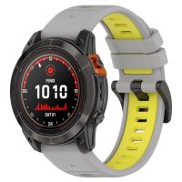 Sunsky สายรัดสองนาฬิกาซิลิโคนสีสำหรับกีฬา,22มม. สำหรับ Garmin Fenix 7 Pro 47มม./Garmin Instinct 2โซลาร์ /Garmin Epix Pro 47มม./Garmin MARQ นักกีฬา Gen 2/Garmin Instinct Cross/ Garmin instinct Crossover โซลาร์ /Garmin Fenix 7โซลาร์ /Garmin Fenix 7