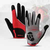 Cycling Anti-slip Full Finger Bicycle Gloves Touchscreen Shock-Absorbing Bike Gloves Spring Autumn Fitness MTB Mountain Bike