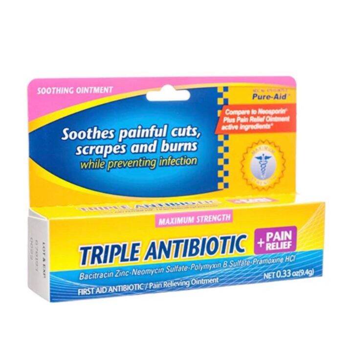 PureAid Triple Antibiotic plus Pain Relief ( 9.4 g ) Lazada PH