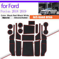 ประตู Groove Dust-Proof Pad สำหรับ Ford Fusion MONDEO 2018 2019ยาง Anti-Slip Mat ที่วางแก้ว Storage Gate Slot Sticke พรมอัตโนมัติ