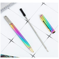 Smooth Writing Student Teacher Portable Colorful Wedding Stationery Refill Slim Metallic Ballpoint Pen Rainbow