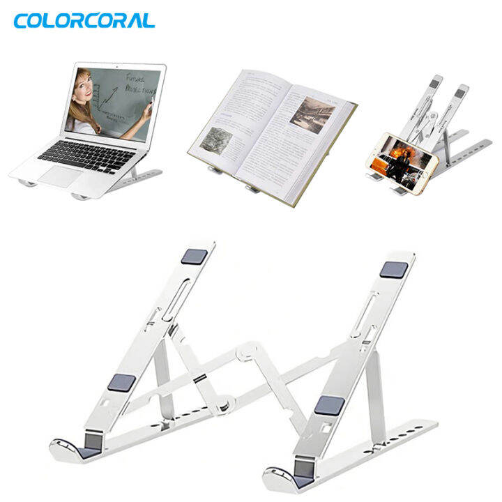 ColorCoral Laptop Stand Phone Holder Portable Adjustable Aluminum