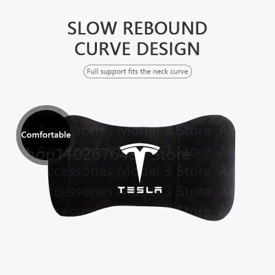 หมอนรองคอติดรถสำหรับ Tesla รุ่น3 X S Y 2022พนักพิงศีรษะในรถยนต์อุปกรณ์เสริมสำหรับยานพาหนะหมอนสำหรับเดินทางอุปกรณ์เสริม2023เทสลารุ่น