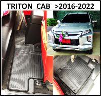 ผ้ายางปูพื้นรถยนต์ ถาดยางปูพื้น พรมปูพื้นรถ NEW TRITON CAB ปี 2015 2016 2017 2018 2019 2020 2021 2022 ไทรทัน แคป