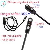 Longer softer Emergency backup 2pin Magnetic Charger Cable wire for bracelet 2 Pin Distance 2.84mm 4mm data