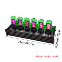 New Production? หลอดไฟเรืองแสง RGB นาฬิกา DIY LED แบบอิเล็กทรอนิกส์โคมไฟตั้งโต๊ะแบบเงียบโคมไฟดิจิตอลนาฬิกาเรืองแสงนาฬิกาสำหรับตกแต่งโต๊ะในบ้าน