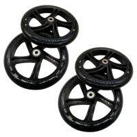 4 Pieces Scooter Wheel 200 mm PU Material Wheel Thickness 30 mm ABEC-7 Bearing Scooter Accessories,Transparent Black