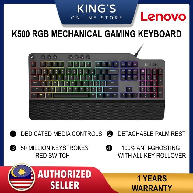 Lenovo Legion K500 RGB Mechanical Gaming Keyboard - GY40T26478 | Lazada