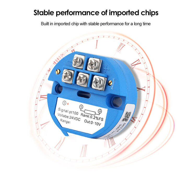 pcbfun-โมดูลเครื่องตรวจจับแบบแยกส่งสัญญาณอุณหภูมิ-pt100-40-120องศา-4-20ma-24v