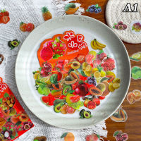 hedeguoji?50pcs Cute Delicious Food Fruit Drinks Decorative Waterproof Stickers