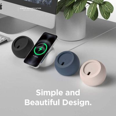 【CW】 Desk Magnetic Silicone Charging Holder for Magsafe IPhone 13 Mac Safe Charger Dock