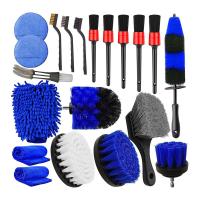 Car Wheel Cleaning Brush 20-Pcs Tire Brushes For Car Cleaning Professional Car Wash Kit For Cleaning Dirty Tires Releases Dirt