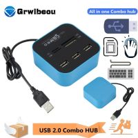 【Chat-support】 Rehmans store. Grwibeou ความเร็วสูง USB Hub 2.0 3พอร์ตพร้อมเครื่องอ่านมินิ Hub USB Combo ทั้งหมดใน1 USB S Plitter อะแดปเตอร์สำหรับแล็ปท็อปพีซีคอมพิวเตอร์