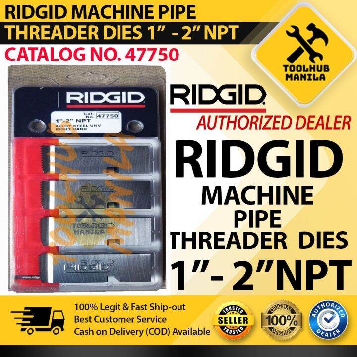 Ridgid Machine Pipe Threader Dies 1" 2" Model 47750 Lazada PH