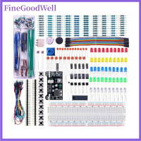 FineGoodWell ชุดสตาร์ตเตอร์พื้นฐาน,830แหล่งจ่ายไฟเบรดบอร์ดส่วนประกอบอิเล็กทรอนิกส์