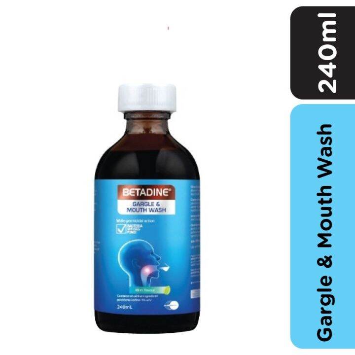 Betadine Gargle & MouthWash 240mL Lazada
