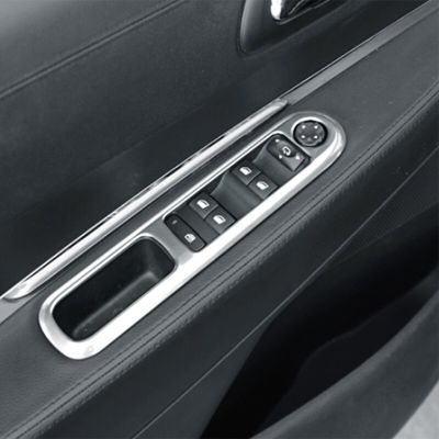 Car Door Window Lifter Switch Panel Decorative Frame Cover Trim Sticker For Peugeot 3008 2012 2013 2014 2015 Accessories