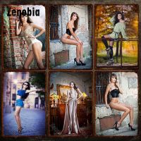Sexy Metal Poster Hot Body Elegant Sexy Female Model Tin Signs Metal Signs Decorative Tin Plate Iron Paintings for Room Decor，Contact the seller, free customization