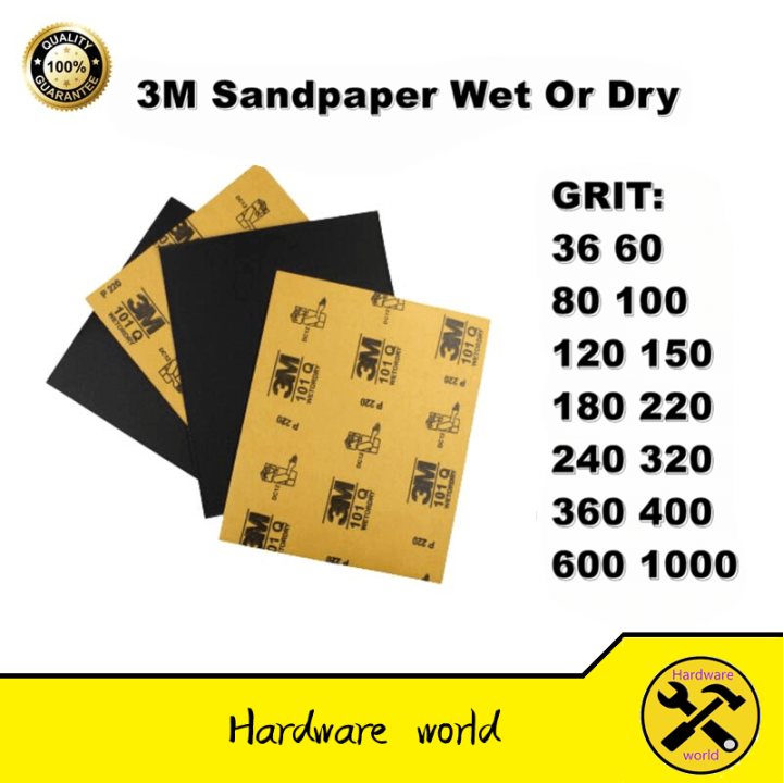 3M SANDPAPER GRIT (WET OR DRY) LIHA 1pc. Lazada PH