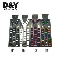 【YF】●  Men Shirt Clip-On Braces Elastic Suspender Fashion 10 Colors  Mustache  Pattern Y-Back Suspenders