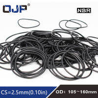 1PC แหวนยางสีดำ NBR ซีล O แหวน OD105/110/120/145/160*2.5 มม. ซีล O-Ring Seal Nitrile ปะเก็นแหวนต้านทานน้ำมัน-Zkeir