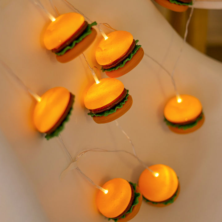 แฮมเบอร์เกอร์-fries-โคมไฟตกแต่ง-led-ice-cream-สายไฟประดับเด็ก-room-ตกแต่งร้านอาหารวันเกิดเครื่องประดับสำหรับปาร์ตี้