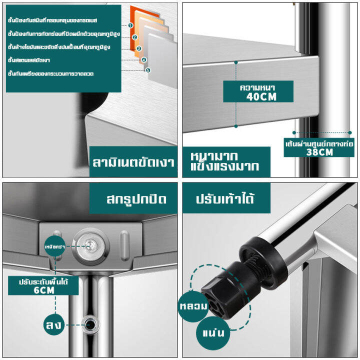 ชั้นวางของ-ชั้นวางสแตนเลส-คุณภาพดี-ทำจากสแตนเลสแท้-จัดเก็บห้องครัวให้เป็นระเบียบ-แข็งแรงดีไซน์สวย-พร้อมส่ง-ราคาถูก