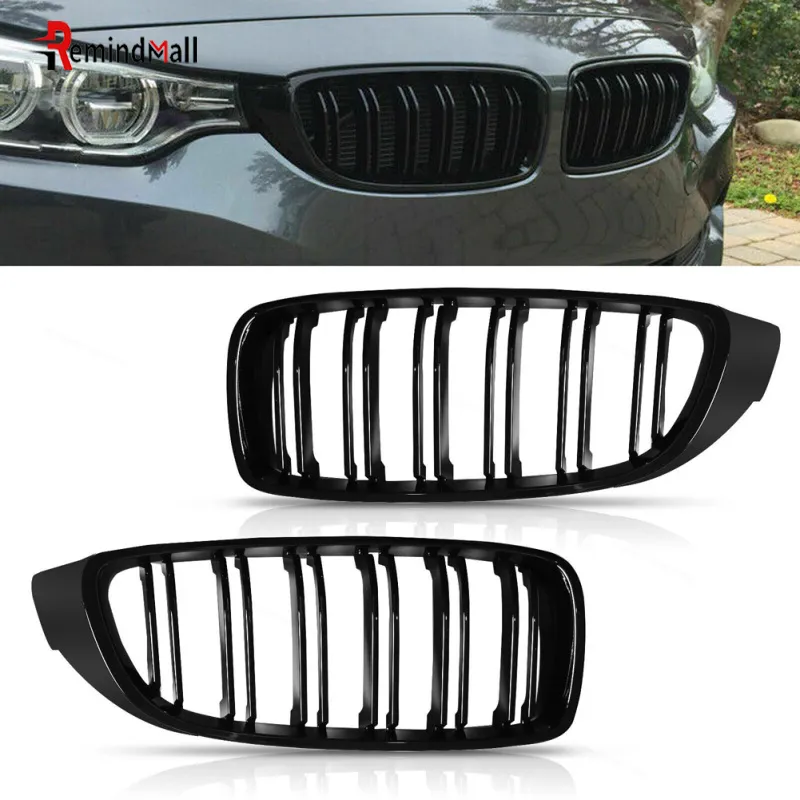 Gloss Black For BMW F32 F36 2014-2016 4 Series Front Bumper Kidney