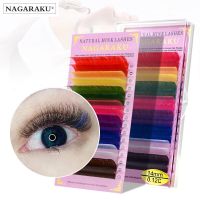 NAGARAKU 8 Colors  J/B/C/D Curl 0.07/0.10/0.12/0.15mm 8-15mm False lashes individual colored lashes Faux Eyelash Extensions Cables Converters