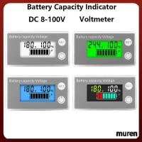 MUREN DC8-100V ตัวแสดงความจุแบตเตอรี่ จอ LCD แสดงผล ลิเธียม LiFePO4เซลล์ตะกั่วกรด มิเตอร์ไฟฟ้ามิเตอร์ ของใหม่ มืออาชีพอย่างมืออาชีพ โวลต์มิเตอร์แบบดิจิตอล