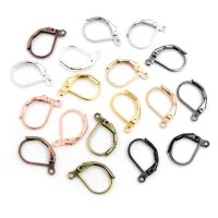 【YF】♧❃┋  30-50pcs/lot 15x10mm Gold French Lever Earring Hooks Wire Settings Base Hoops Earrings Jewelry Making Supplies