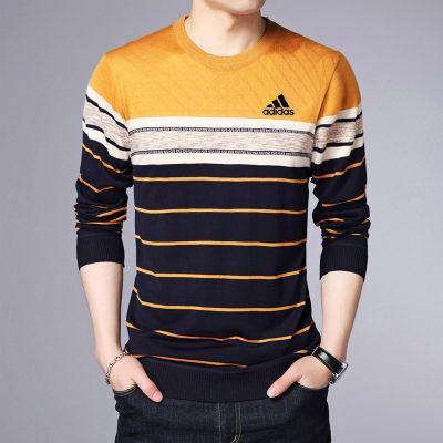 ✁ hnf531 New Ariival Men Fashion Sweater Cool Sweaters T-shirt Long Sleeve Casual Sweater Business Shirts T-shirts Cotton Clothing Polo Summer Shirt