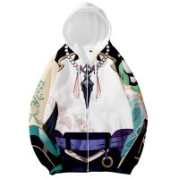 ✧✕✴3D Printing Genshin Impact Zipper Hooded Sweatshirts Men Women Cosplay Outfits Autumn Loose Game