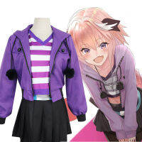 อะนิเมะ Fate Apocrypha Astolfo คอสเพลย์เครื่องแต่งกาย Casual Coat Tshirt กระโปรงเข็มขัดอุปกรณ์เสริมผมปาร์ตี้ฮาโลวีนเครื่องแบบชุดเต็ม