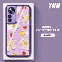 YBD【ด้วยเลนส์ฟิล์ม】เคสโทรศัพท์ Xiaomi 12 12X 12 Pro 12 LITE 12T 12T Pro โทรศัพท์กรณีซิลิโคนภาพวาดสีน้ำมันดอกไม้รูปแบบสาวสไตล์โทรศัพท์กรณี