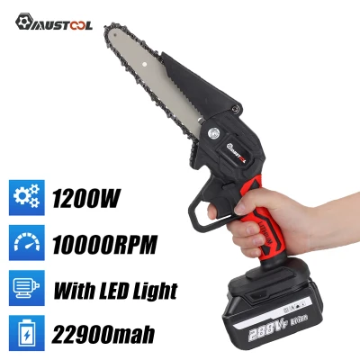 Mustool 6นิ้ว288VF 1200W เลื่อยไฟฟ้ากับไฟ LED ไร้สาย One-Hand Pruning โซ่เลื่อยสวนเข้าสู่ระบบสำหรับ Makita 18V แบตเตอรี่ Mustool 6นิ้ว288VF 1200W เลื่อยไฟฟ้ากับไฟ LED ไร้สาย One-Hand Pruning โซ่เลื่อยสวนเข้าสู่ระบบสำหรับ Makita 18V แบตเตอรี่
