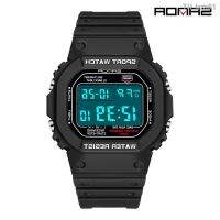 นาฬิกาผู้ชาย SANDA three of 2107 new electronic movement trend personality man waterproof sports watch calendar week