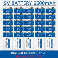 2022 9V 6600mAh li-ion Rechargeable battery Type-C USB Batteries 9V lithium for Multimeter Microphone Toy Remote Control K use