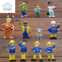 OXTRWZ 12 ชิ้น/เซ็ต ของขวัญวันเกิด Officer Steele Norman PVC Doll Little Dog Fireman Toys Fire Fighting Action Figures Fireman Sam