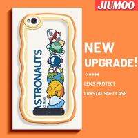 JIUMOO เคสสำหรับ Xiaomi Redmi 4A 5A 6A เคสการ์ตูนนักบินอวกาศดีไซน์ใหม่คอลอร์ขอบเป็นลอนกันกระแทกแบบใสนิ่มเคสมือถือโปร่งใสลายกล้องถ่ายรูปฝาครอบป้องกันซิลิกาเจลที่สร้างสรรค์