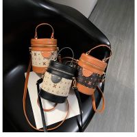 Jasmin Noir Pu Leather Women R Simple Small Bucket Handbag