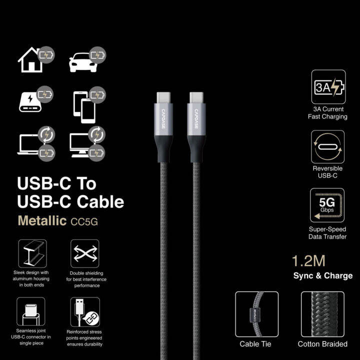 capdase-metallic-cc5g-usb-c-to-usb-c-sync-amp-fast-charge-cable-1-2m