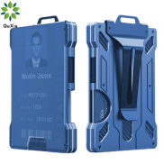 QuXis Túi Đựng Thẻ Tín Dụng Bằng Kim Loại RFID Mới 2022 Ví Nam Túi Đựng