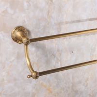 Antique Bronze Finish Toilet Brass Double Towel Bar Vintage Towel Bar In Towel Holder Bathroom Accessories 9053K