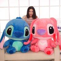 30-35เซนติเมตร Lilo &amp; Stitch สีชมพูสีฟ้ายัดตุ๊กตาตุ๊กตาจี้ของเล่นรุ่นน่ารักเด็กสาวคริสต์มาสฮาโลวีนของเล่นของขวัญ