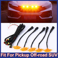 Q 12LEDs รถคุณภาพสูง5Pcs ด้านหน้า Grille Led Light Fit สำหรับรถกระบะ Off-Road SUV การปรับเปลี่ยนรถอุปกรณ์เสริมไฟเตือน