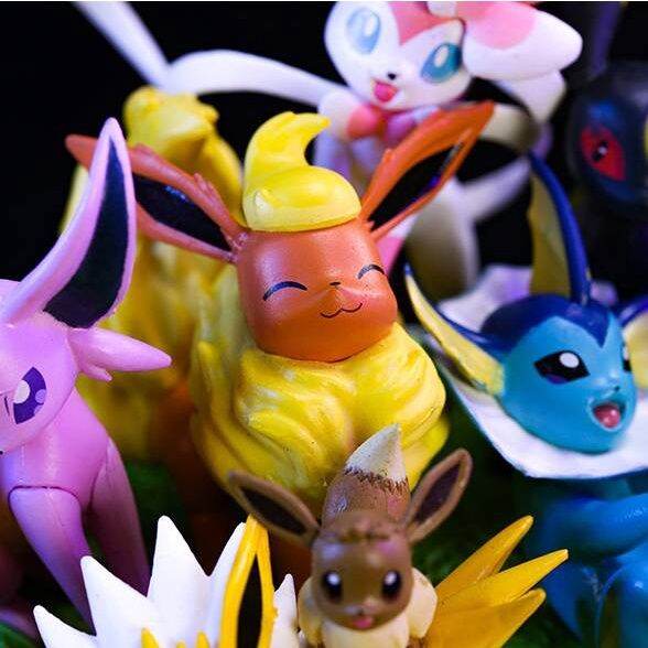 ฟิกเกอร์-ellen-pokemon-eeveelution-eevee-vaporeon-jolteon-flareon-espeon-ของเล่นสําหรับเด็ก