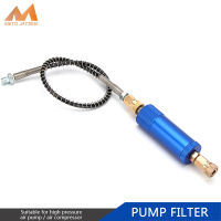 PCP High-Pressure Hand Pump Filter with Nylon Hose and Quick Disconnects M10x1 Thread PCP Air Compressor Blue Water-Oil Separator Filtering Cotton Element 40Mpa 400Bar 6000Psi Air Pumps Parts &amp; Accessories